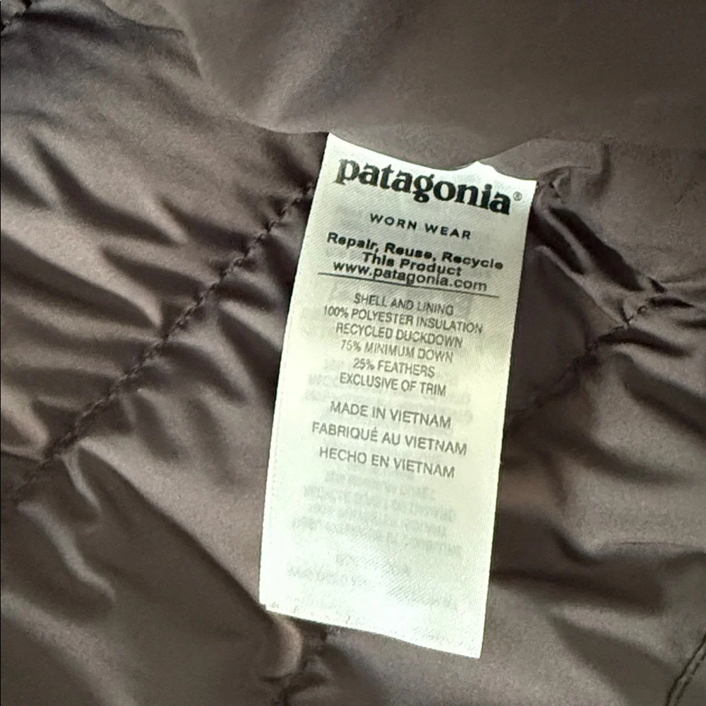 Patagonia Mens Black Silent Down Snap Button Down Puffer Shirt‎ Jacket Small